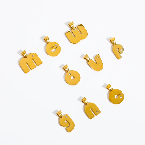 Stainless Steel Letter Necklace Electroplated Minimalist Accessories