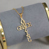 Stainless Steel Letter Pattern O Word Chain Unisex Necklace With Electroplating