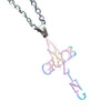 Stainless Steel Letter Pattern O Word Chain Unisex Necklace With Electroplating
