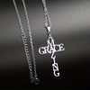 Stainless Steel Letter Pattern O Word Chain Unisex Necklace With Electroplating