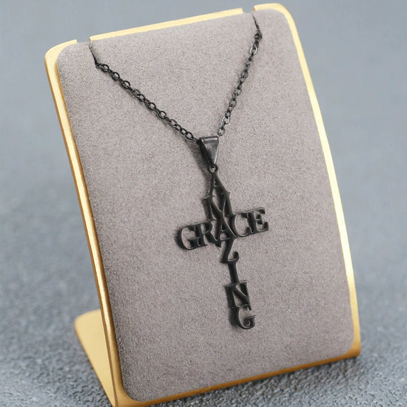 Stainless Steel Letter Pattern O Word Chain Unisex Necklace With Electroplating