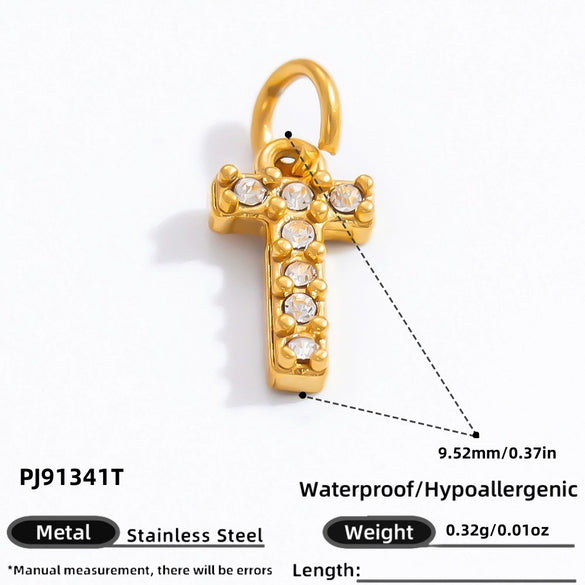 Stainless Steel Letter Pendant 18K Gold Plated Fashion Jewelry Accessories
