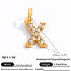 Stainless Steel Letter Pendant 18K Gold Plated Fashion Jewelry Accessories