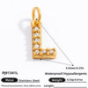 Stainless Steel Letter Pendant 18K Gold Plated Fashion Jewelry Accessories
