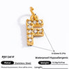 Stainless Steel Letter Pendant 18K Gold Plated Fashion Jewelry Accessories