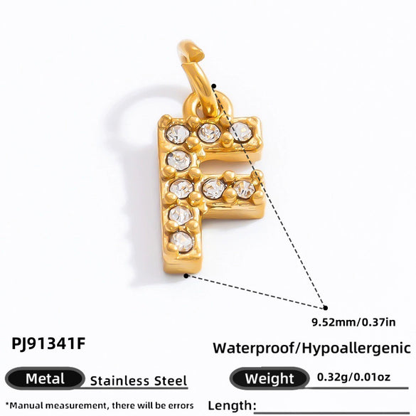 Stainless Steel Letter Pendant 18K Gold Plated Fashion Jewelry Accessories