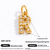Stainless Steel Letter Pendant 18K Gold Plated Fashion Jewelry Accessories