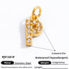Stainless Steel Letter Pendant 18K Gold Plated Fashion Jewelry Accessories