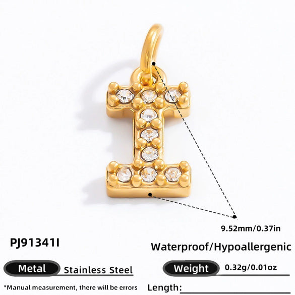 Stainless Steel Letter Pendant 18K Gold Plated Fashion Jewelry Accessories
