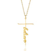 Stainless Steel Letter Pendant Necklace Electroplated For Men And Women