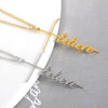 Stainless Steel Letter Pendant Necklace Electroplated For Men And Women