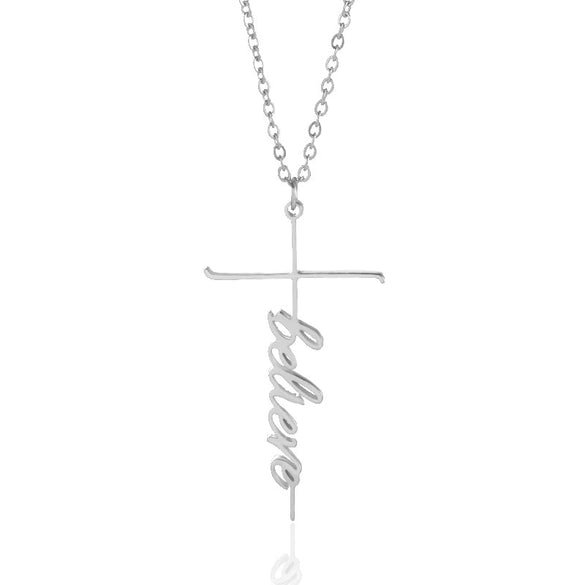 Stainless Steel Letter Pendant Necklace Electroplated For Men And Women