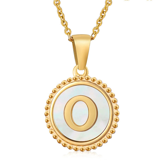 316L Stainless Steel Letter Pendant Necklace Jewelry