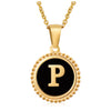316L Stainless Steel Letter Pendant Necklace Jewelry