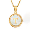 316L Stainless Steel Letter Pendant Necklace Jewelry