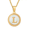 316L Stainless Steel Letter Pendant Necklace Jewelry