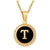 316L Stainless Steel Letter Pendant Necklace Jewelry
