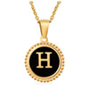 316L Stainless Steel Letter Pendant Necklace Jewelry