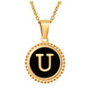 316L Stainless Steel Letter Pendant Necklace Jewelry