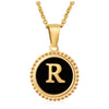 316L Stainless Steel Letter Pendant Necklace Jewelry