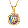 316L Stainless Steel Letter Pendant Necklace Jewelry