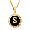 316L Stainless Steel Letter Pendant Necklace Jewelry
