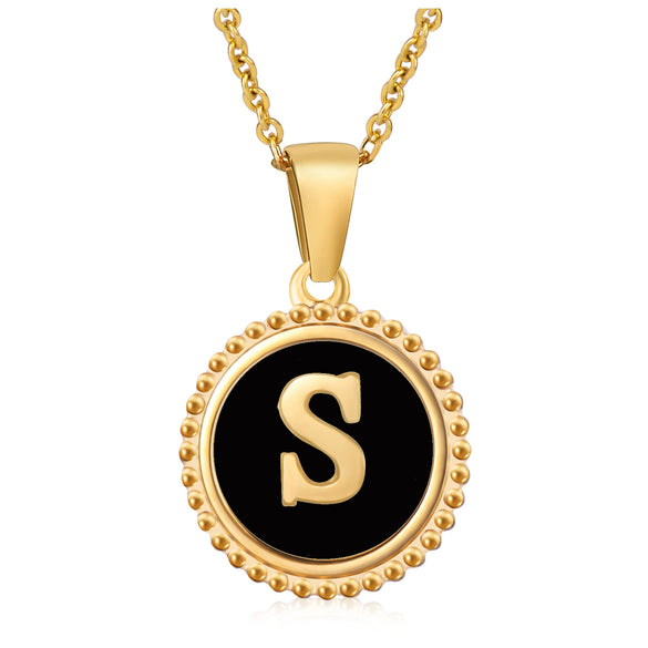 316L Stainless Steel Letter Pendant Necklace Jewelry