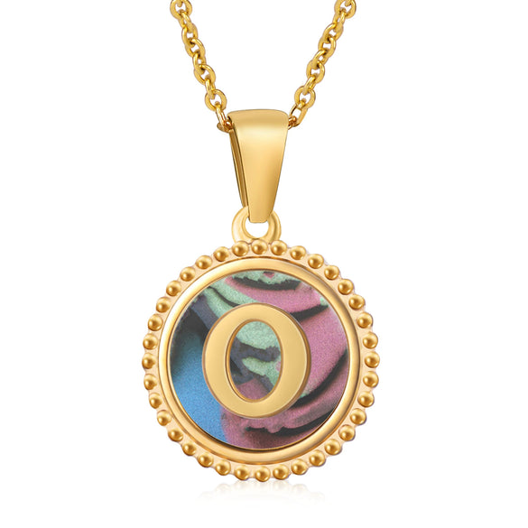 316L Stainless Steel Letter Pendant Necklace Jewelry