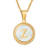 316L Stainless Steel Letter Pendant Necklace Jewelry