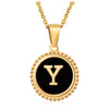 316L Stainless Steel Letter Pendant Necklace Jewelry