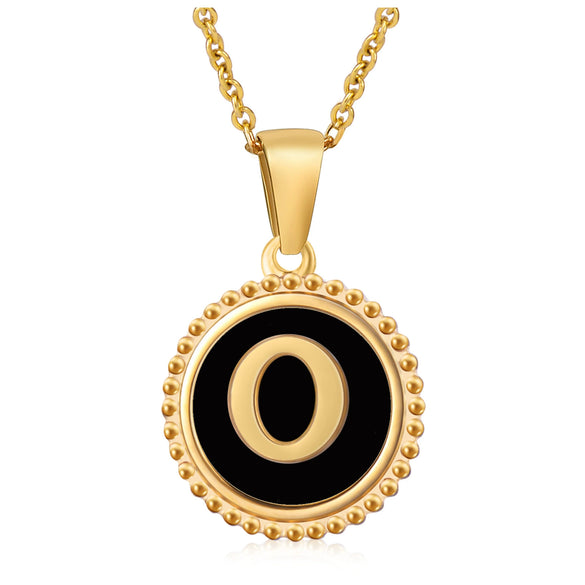 316L Stainless Steel Letter Pendant Necklace Jewelry