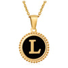 316L Stainless Steel Letter Pendant Necklace Jewelry