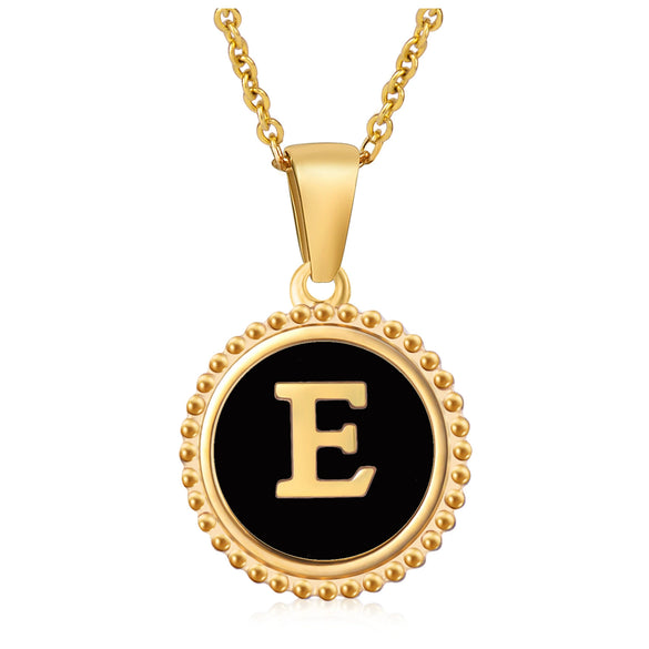 316L Stainless Steel Letter Pendant Necklace Jewelry