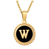 316L Stainless Steel Letter Pendant Necklace Jewelry