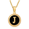 316L Stainless Steel Letter Pendant Necklace Jewelry