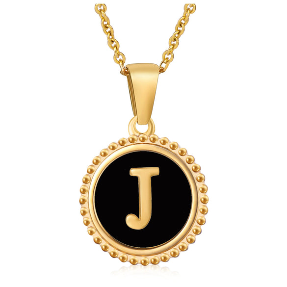 316L Stainless Steel Letter Pendant Necklace Jewelry