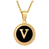 316L Stainless Steel Letter Pendant Necklace Jewelry