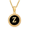 316L Stainless Steel Letter Pendant Necklace Jewelry