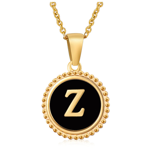 316L Stainless Steel Letter Pendant Necklace Jewelry