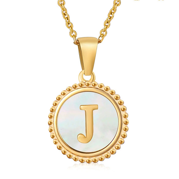 316L Stainless Steel Letter Pendant Necklace Jewelry