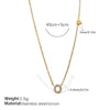316L Stainless Steel Letter Pendant Necklace Plated With 18K Gold Inlaid With Zircon Fashion Women's Necklace