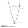 316L Stainless Steel Letter Pendant Necklace Plated With 18K Gold Inlaid With Zircon Fashion Women's Necklace