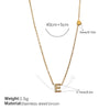 316L Stainless Steel Letter Pendant Necklace Plated With 18K Gold Inlaid With Zircon Fashion Women's Necklace