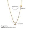 316L Stainless Steel Letter Pendant Necklace Plated With 18K Gold Inlaid With Zircon Fashion Women's Necklace