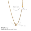 316L Stainless Steel Letter Pendant Necklace Plated With 18K Gold Inlaid With Zircon Fashion Women's Necklace