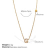 316L Stainless Steel Letter Pendant Necklace Plated With 18K Gold Inlaid With Zircon Fashion Women's Necklace
