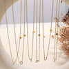 316L Stainless Steel Letter Pendant Necklace Plated With 18K Gold Inlaid With Zircon Fashion Women's Necklace
