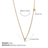 316L Stainless Steel Letter Pendant Necklace Plated With 18K Gold Inlaid With Zircon Fashion Women's Necklace