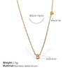 316L Stainless Steel Letter Pendant Necklace Plated With 18K Gold Inlaid With Zircon Fashion Women's Necklace