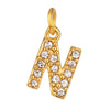 Stainless Steel Letter Pendant Necklace With Diamond Accessories And Electroplating Treatment For Women